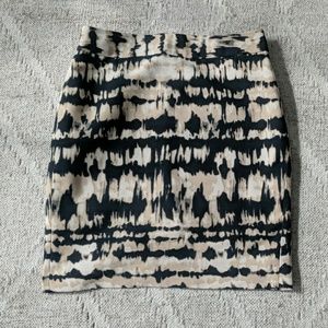 Anne Taylor Abstract Print Pencil Skirt